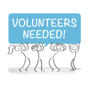 volunteers needed vector illustration on white background